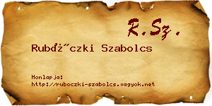 Rubóczki Szabolcs névjegykártya