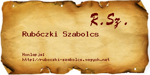 Rubóczki Szabolcs névjegykártya